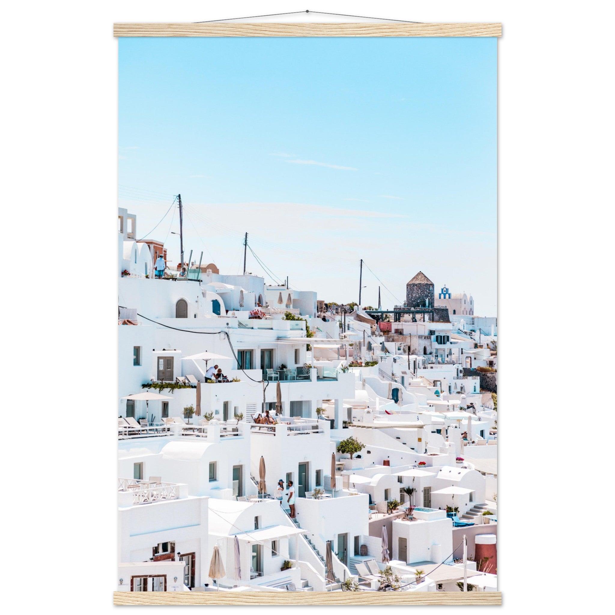 Santorini Schönheitsposter - Printree.ch Caldera, Foto, Fotografie, Griechenland, Insel, Kykladen, Oia, Reisen, Santorini, Sonnenuntergang, unsplash, Urlaub, Vulkan, weiße Häuser, Ägäis