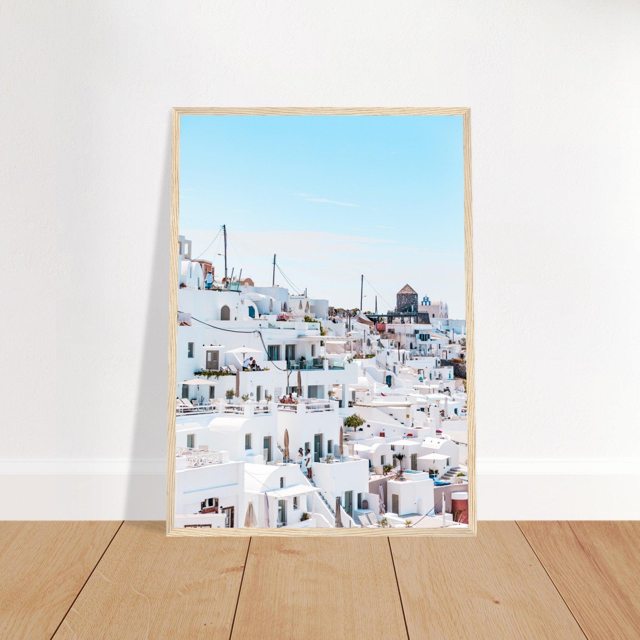 Santorini Schönheitsposter - Printree.ch Caldera, Foto, Fotografie, Griechenland, Insel, Kykladen, Oia, Reisen, Santorini, Sonnenuntergang, unsplash, Urlaub, Vulkan, weiße Häuser, Ägäis