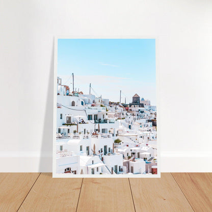 Santorini Schönheitsposter - Printree.ch Caldera, Foto, Fotografie, Griechenland, Insel, Kykladen, Oia, Reisen, Santorini, Sonnenuntergang, unsplash, Urlaub, Vulkan, weiße Häuser, Ägäis