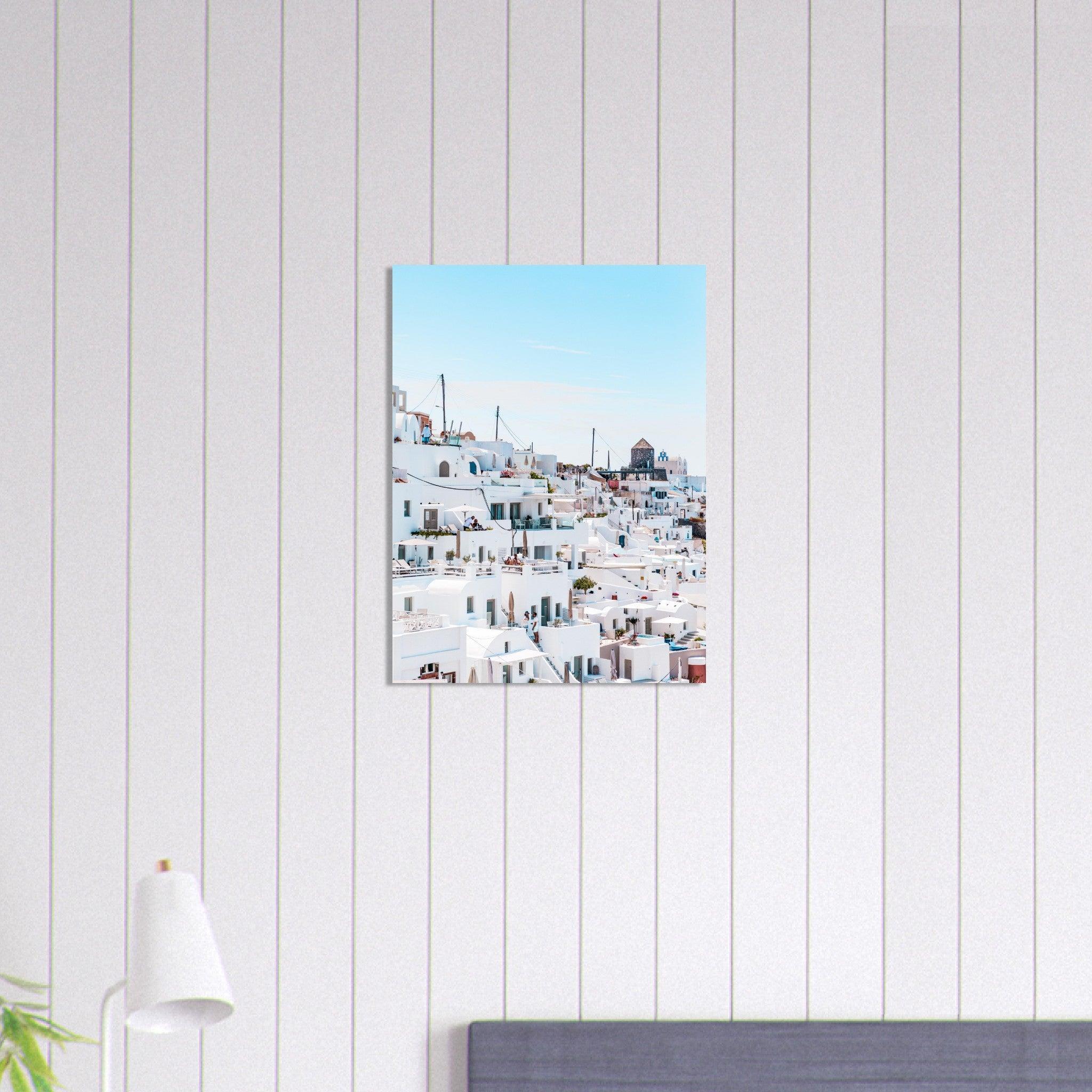 Santorini Schönheitsposter - Printree.ch Caldera, Foto, Fotografie, Griechenland, Insel, Kykladen, Oia, Reisen, Santorini, Sonnenuntergang, unsplash, Urlaub, Vulkan, weiße Häuser, Ägäis