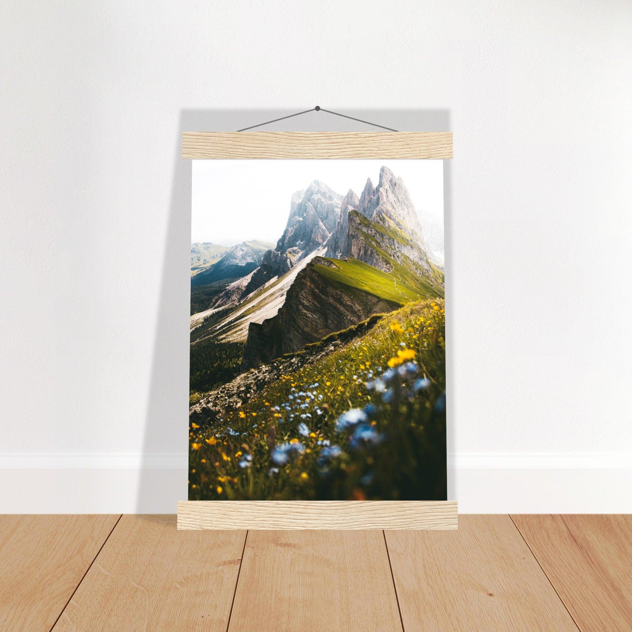 Seceda Naturposter - Printree.ch Alpen, Aussichtspunkt, Berglandschaft, Dolomiten, Foto, Fotografie, Italien, Natur, Ortisei, Panorama, Reisen, Seceda, Skifahren, unsplash, Wanderung