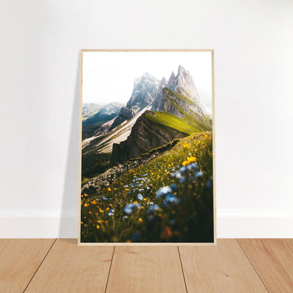 Seceda Naturposter - Printree.ch Alpen, Aussichtspunkt, Berglandschaft, Dolomiten, Foto, Fotografie, Italien, Natur, Ortisei, Panorama, Reisen, Seceda, Skifahren, unsplash, Wanderung