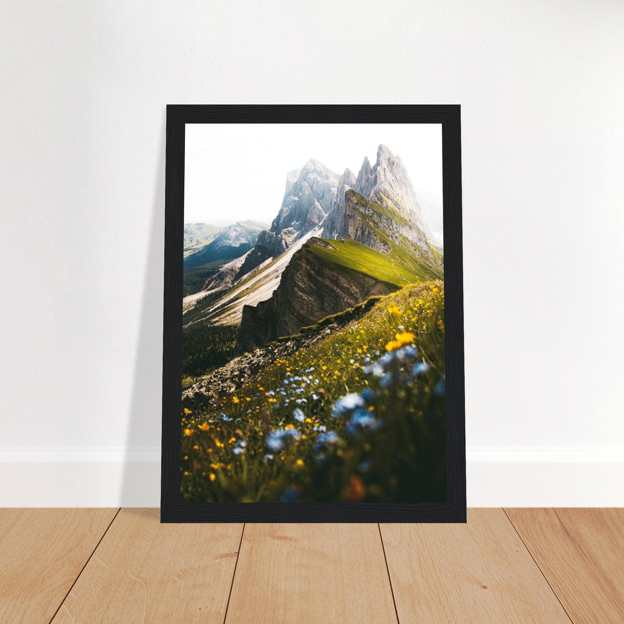 Seceda Naturposter - Printree.ch Alpen, Aussichtspunkt, Berglandschaft, Dolomiten, Foto, Fotografie, Italien, Natur, Ortisei, Panorama, Reisen, Seceda, Skifahren, unsplash, Wanderung