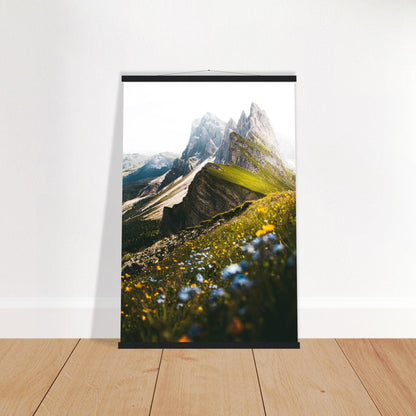 Seceda Naturposter - Printree.ch Alpen, Aussichtspunkt, Berglandschaft, Dolomiten, Foto, Fotografie, Italien, Natur, Ortisei, Panorama, Reisen, Seceda, Skifahren, unsplash, Wanderung