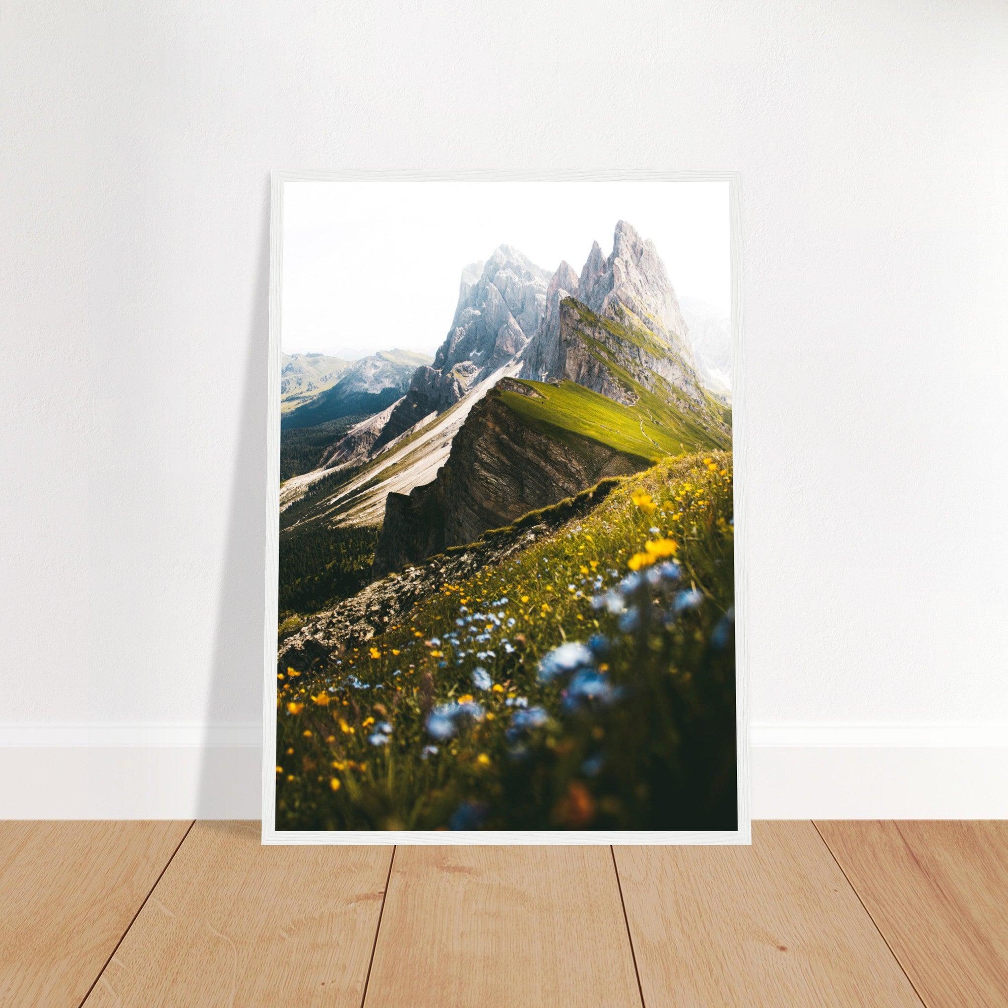 Seceda Naturposter - Printree.ch Alpen, Aussichtspunkt, Berglandschaft, Dolomiten, Foto, Fotografie, Italien, Natur, Ortisei, Panorama, Reisen, Seceda, Skifahren, unsplash, Wanderung