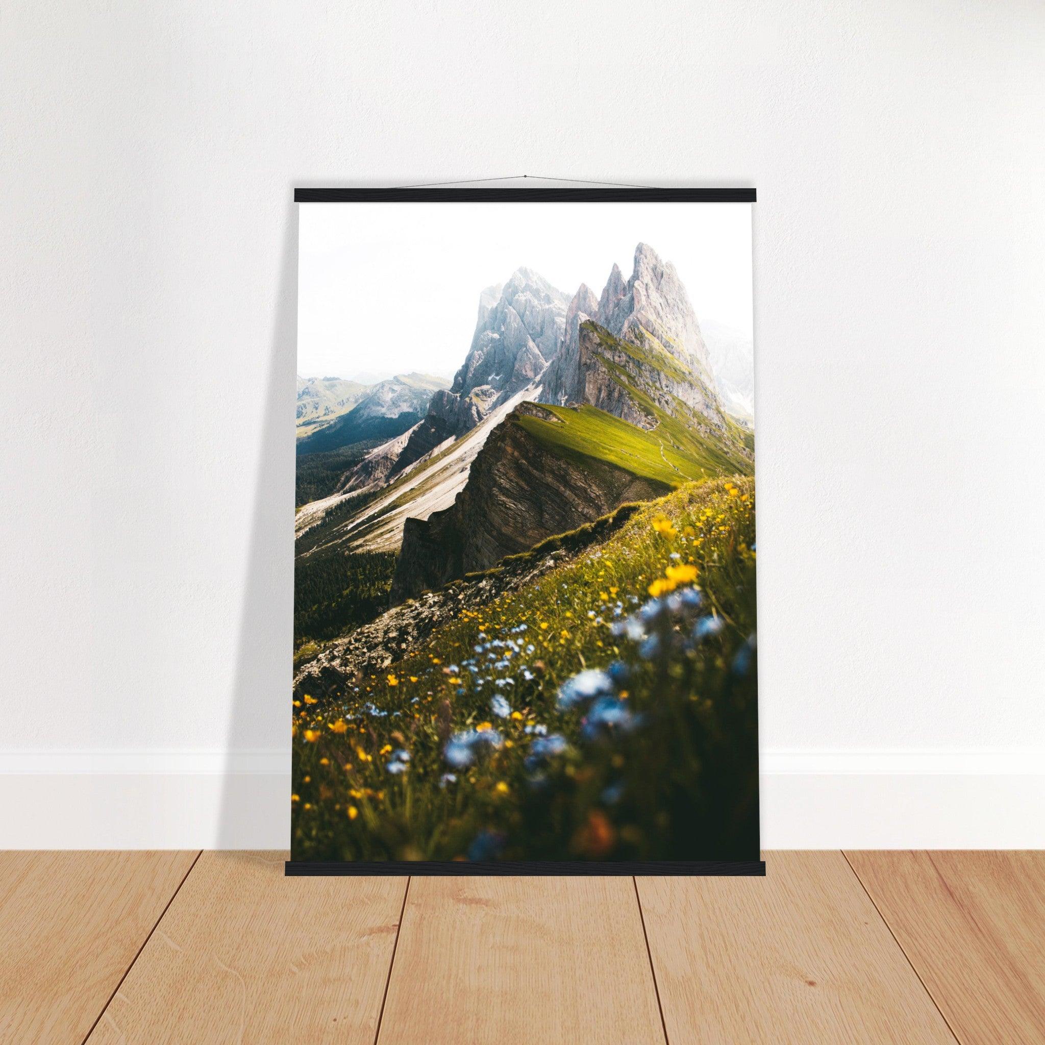 Seceda Naturposter - Printree.ch Alpen, Aussichtspunkt, Berglandschaft, Dolomiten, Foto, Fotografie, Italien, Natur, Ortisei, Panorama, Reisen, Seceda, Skifahren, unsplash, Wanderung