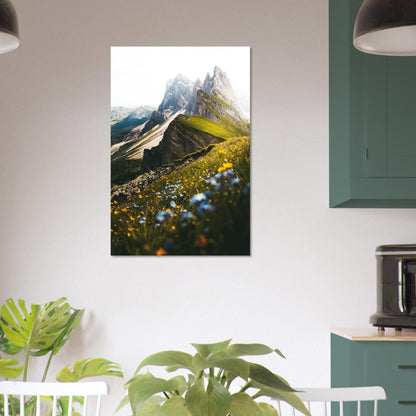 Seceda Naturposter - Printree.ch Alpen, Aussichtspunkt, Berglandschaft, Dolomiten, Foto, Fotografie, Italien, Natur, Ortisei, Panorama, Reisen, Seceda, Skifahren, unsplash, Wanderung