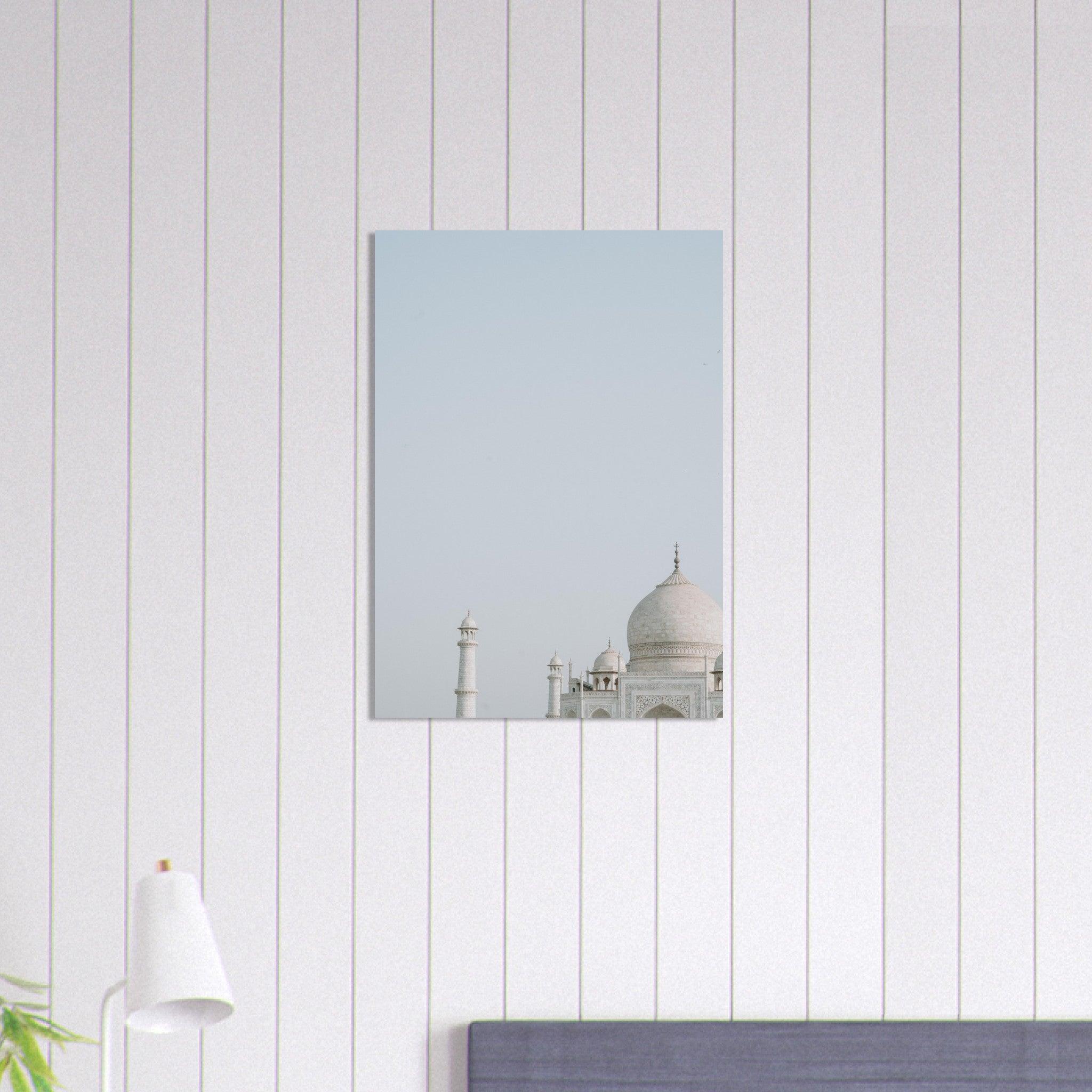 Taj Mahal Poster: Zeitlose Schönheit - Printree.ch Agra, Architektur, Foto, Fotografie, Garten, Grabmal, Indien, Liebe, Marmor, Monument, Reisen, Sonnenaufgang, Symmetrie, Taj Mahal, UNESCO-Welterbe, unsplash