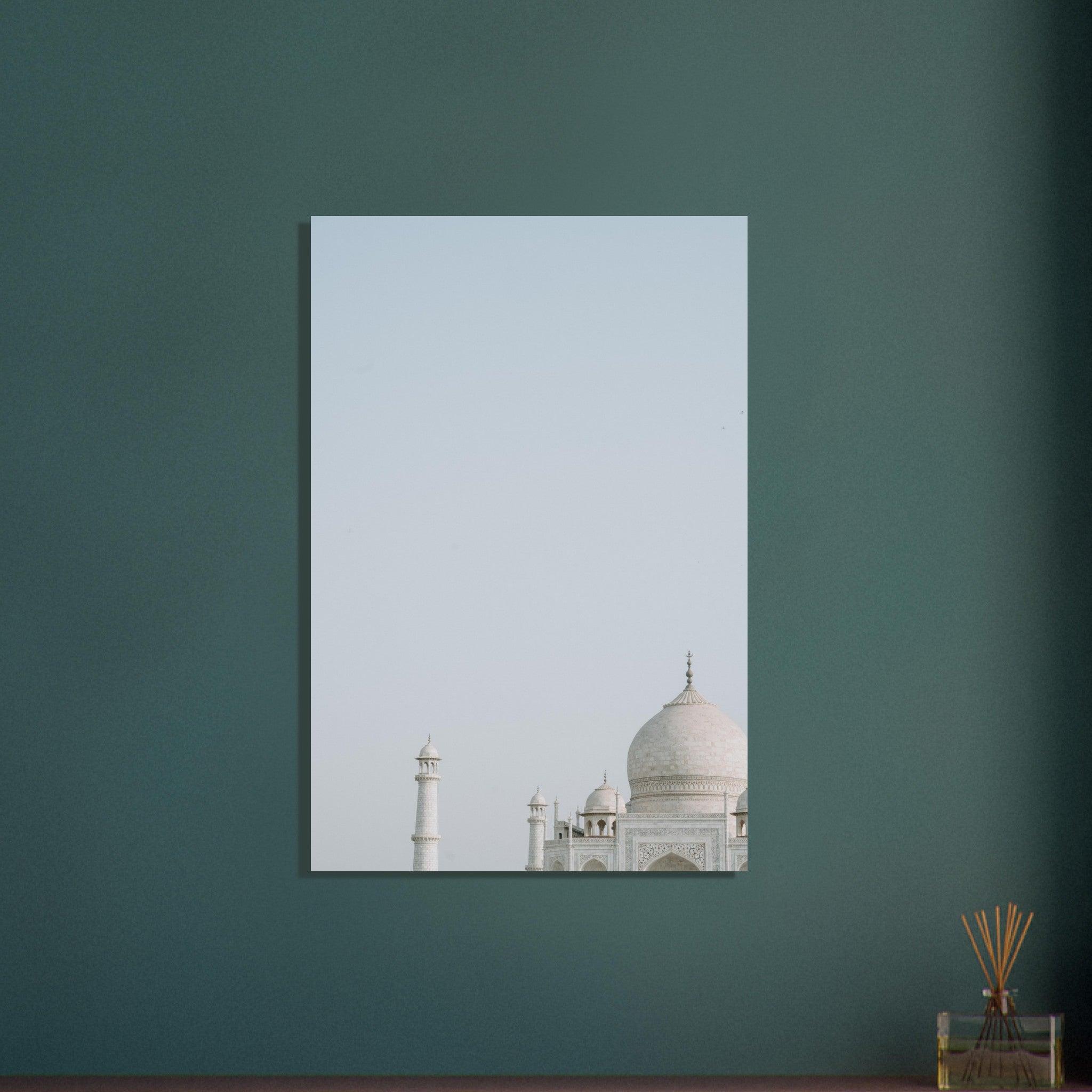 Taj Mahal Poster: Zeitlose Schönheit - Printree.ch Agra, Architektur, Foto, Fotografie, Garten, Grabmal, Indien, Liebe, Marmor, Monument, Reisen, Sonnenaufgang, Symmetrie, Taj Mahal, UNESCO-Welterbe, unsplash