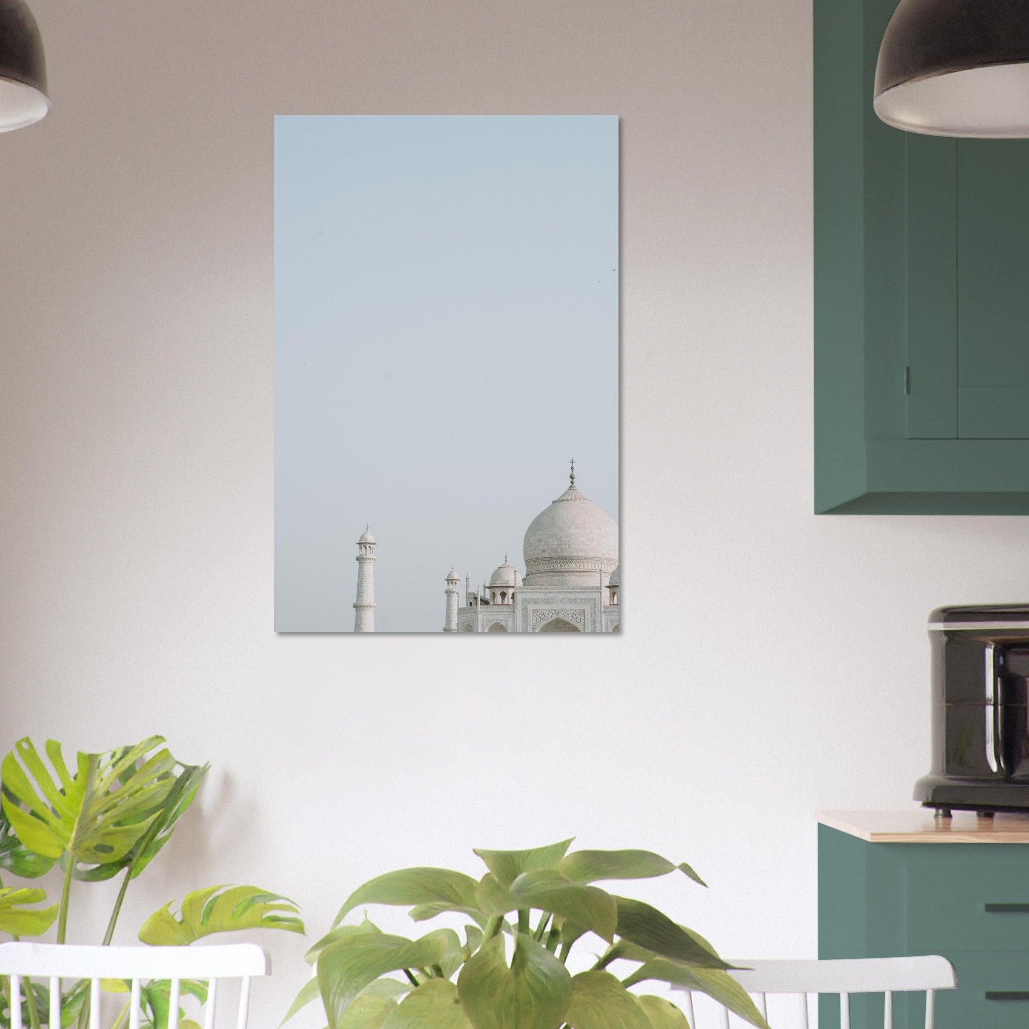 Taj Mahal Poster: Zeitlose Schönheit - Printree.ch Agra, Architektur, Foto, Fotografie, Garten, Grabmal, Indien, Liebe, Marmor, Monument, Reisen, Sonnenaufgang, Symmetrie, Taj Mahal, UNESCO-Welterbe, unsplash