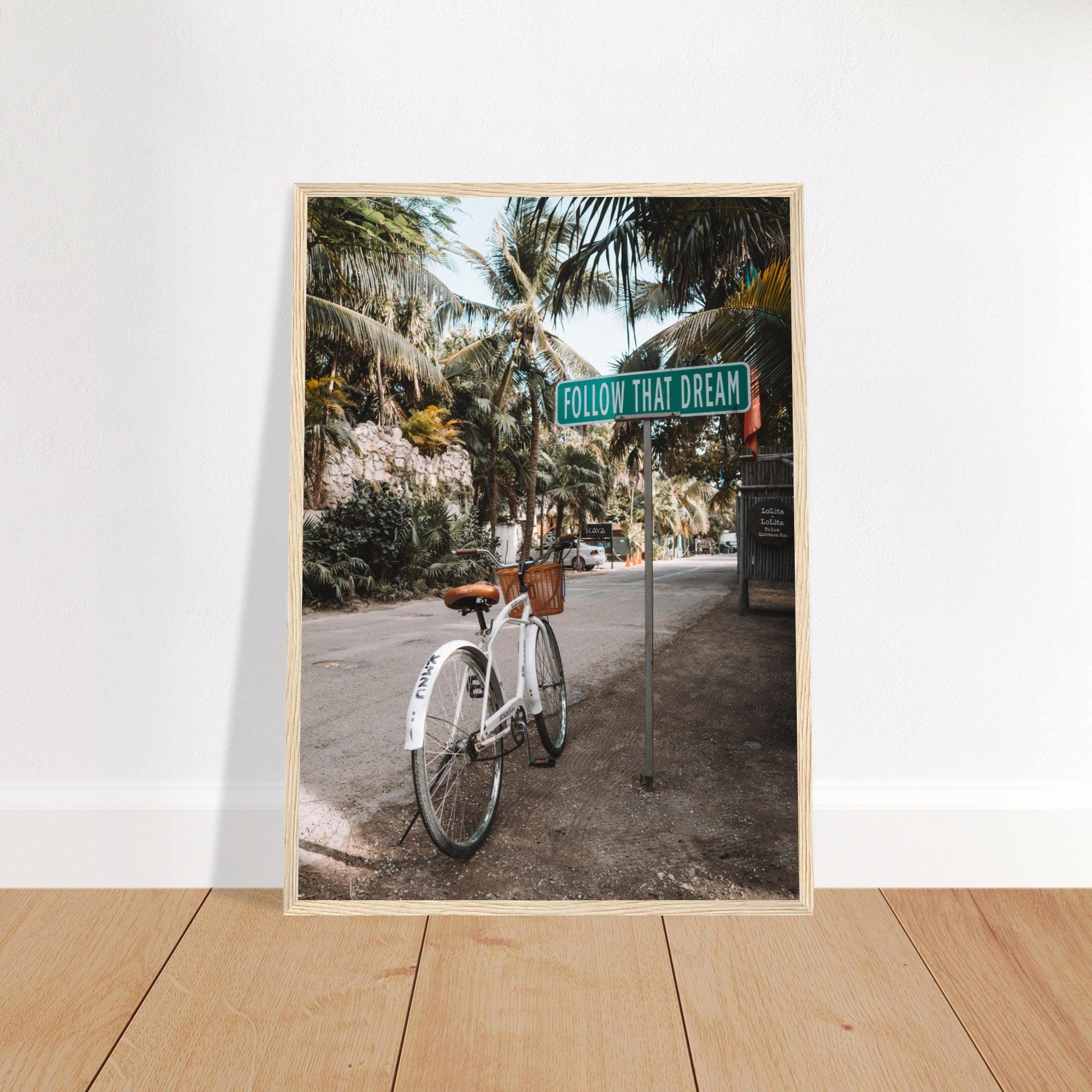 Tulum-Paradies: Inspirierendes Poster für Reiseenthusiasten. - Printree.ch Abenteuer, Fahrrad, Fahrradtour, Follow That Dream, Foto, Fotografie, Küste, Mexiko, Reisen, Strand, Tropen, unsplash, Urlaub