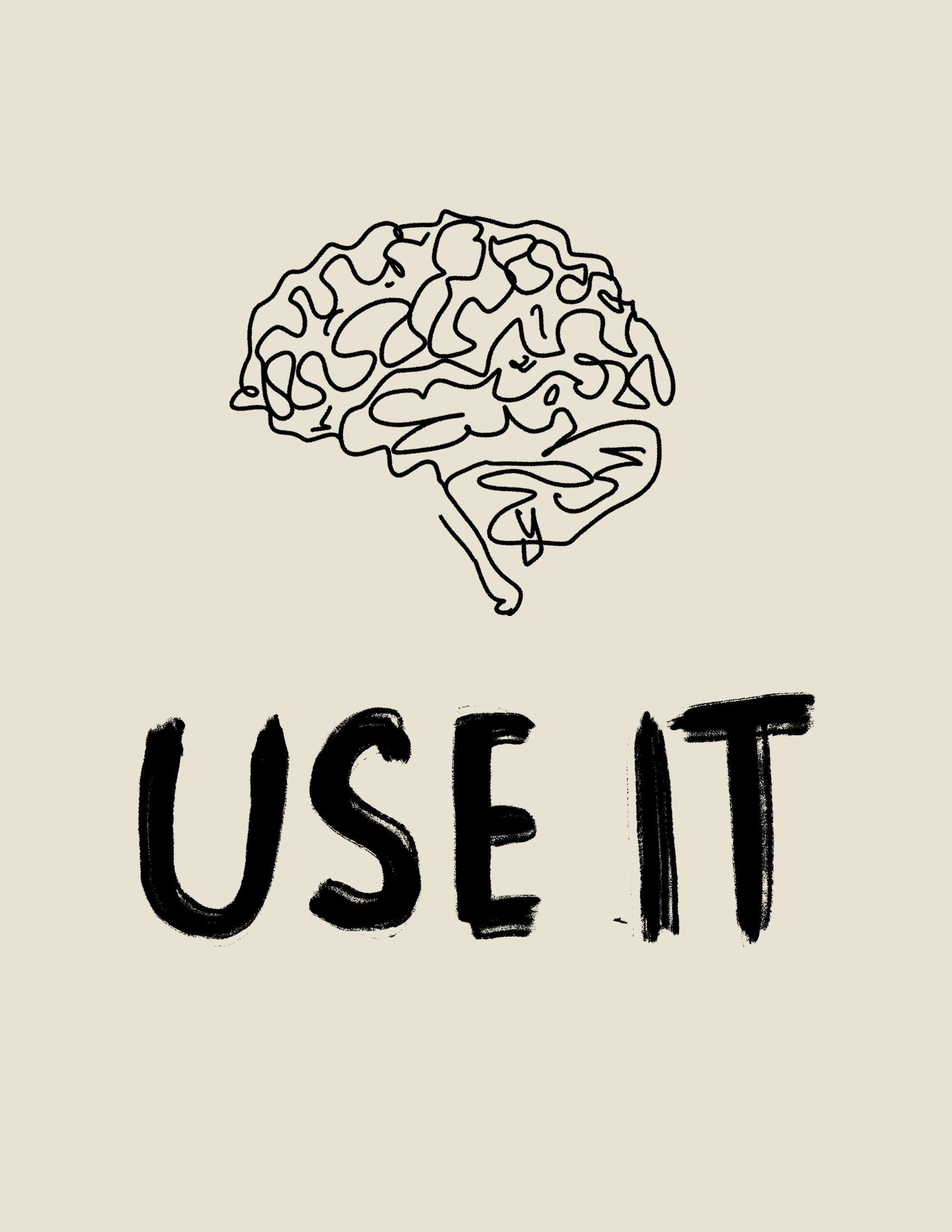 Use It - Printree.ch minimalistischen Lebensstil, Poster, spruch, Typografie, Wort