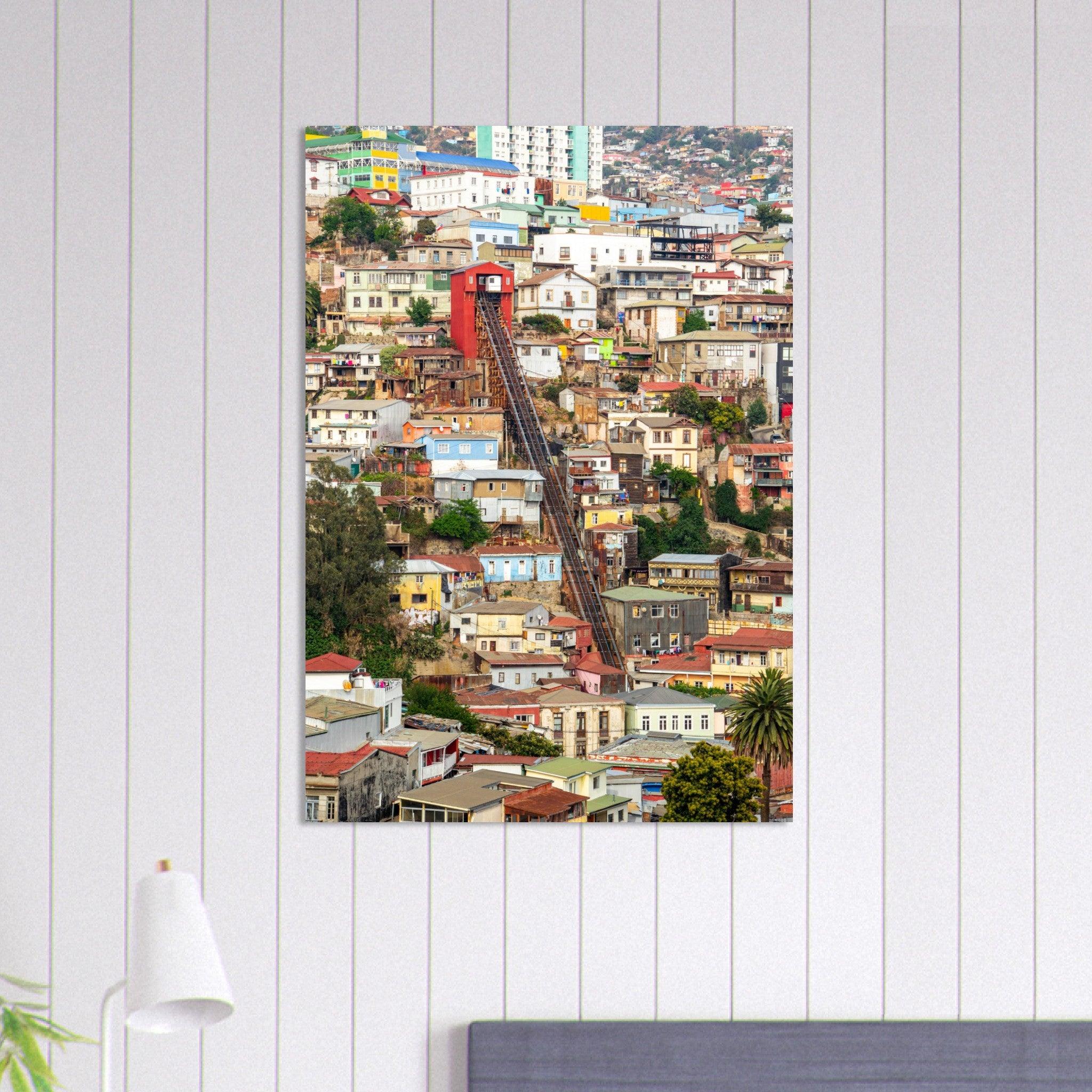 Valparaíso Schönheitsposter - Printree.ch bunte Häuser, Chile, Farben, Foto, Fotografie, Hafenstadt, Kultur, Künstlerviertel, Küste, Reisen, Stadtbild, Straßenkunst, UNESCO-Welterbe, unsplash, Valparaíso