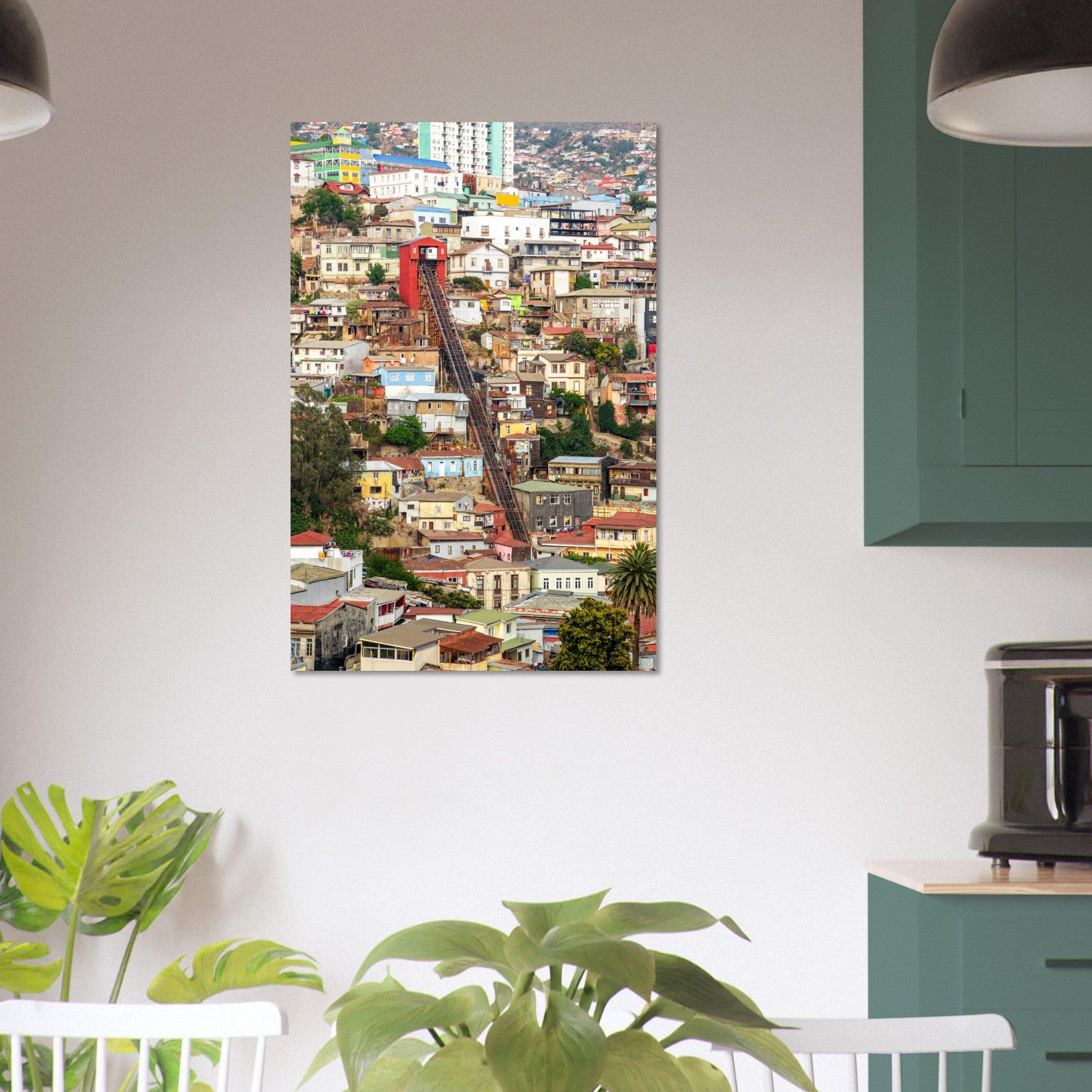 Valparaíso Schönheitsposter - Printree.ch bunte Häuser, Chile, Farben, Foto, Fotografie, Hafenstadt, Kultur, Künstlerviertel, Küste, Reisen, Stadtbild, Straßenkunst, UNESCO-Welterbe, unsplash, Valparaíso