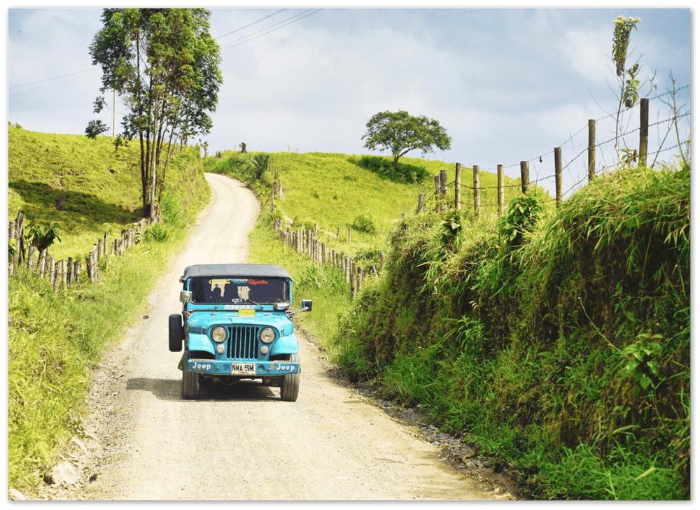 Willy - Printree.ch alt, amerika, andean, anden, antrieb, auto, automobil, einfachschweizer, exklusiv, fahrzeug, Foto, Fotografie, grün, im freien, jeep, kaffee, klassisch, kolumbien, kultur, ländlich, menschen, palmen, Poster, Reisen, retro, salento, stil, süd, Südamerika, tourismus, transport, typisch, vintage, willys