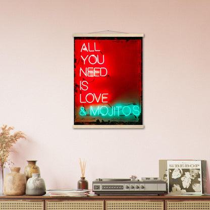 All You need is Love & Mojitos - Printree.ch Fotografie, spruch, Text