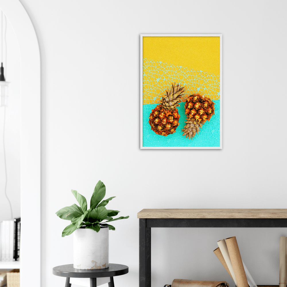 Ananas minimalistischer Lifestyle - Printree.ch ananas, bunt, design, exotisch, farbe, Foto, Fotografie, frisch, frucht, gelb, gesund, halb, hell, hintergrund, hipster, kreativ, kunst, lebensmittel, lecker, minimal, mode, pastell, reif, roh, saft, saftig, scheibe, sommer, süss, tropisch, vitamin