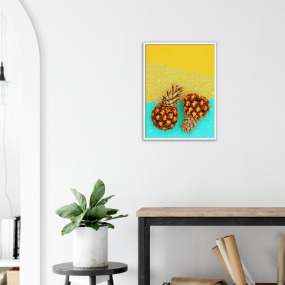 Ananas minimalistischer Lifestyle - Printree.ch ananas, bunt, design, exotisch, farbe, Foto, Fotografie, frisch, frucht, gelb, gesund, halb, hell, hintergrund, hipster, kreativ, kunst, lebensmittel, lecker, minimal, mode, pastell, reif, roh, saft, saftig, scheibe, sommer, süss, tropisch, vitamin