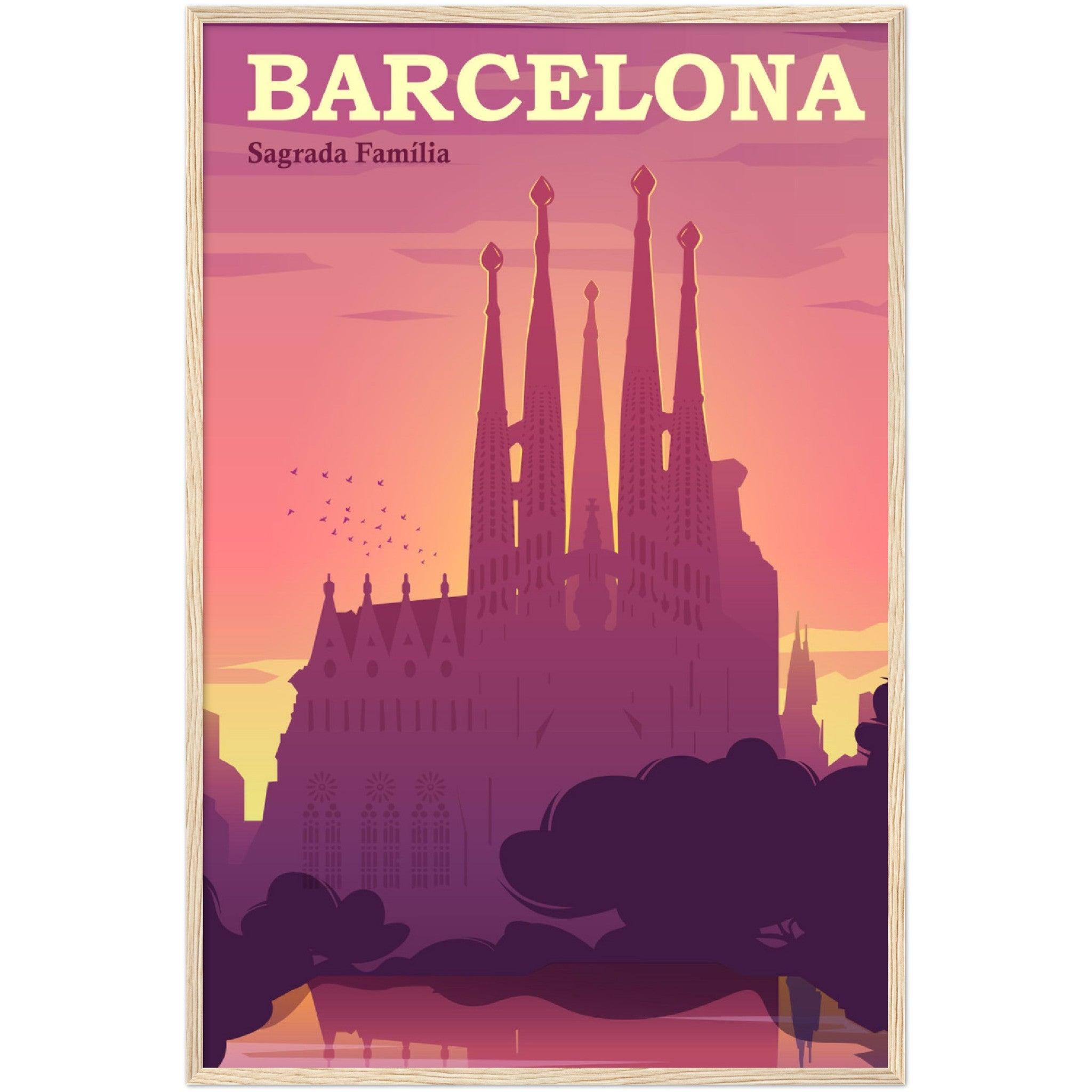 Barcelona Schönheitsposter - Hochwertige Druckqualität und luxuriöse Haptik! - Printree.ch Illustration, Poster, travel poster