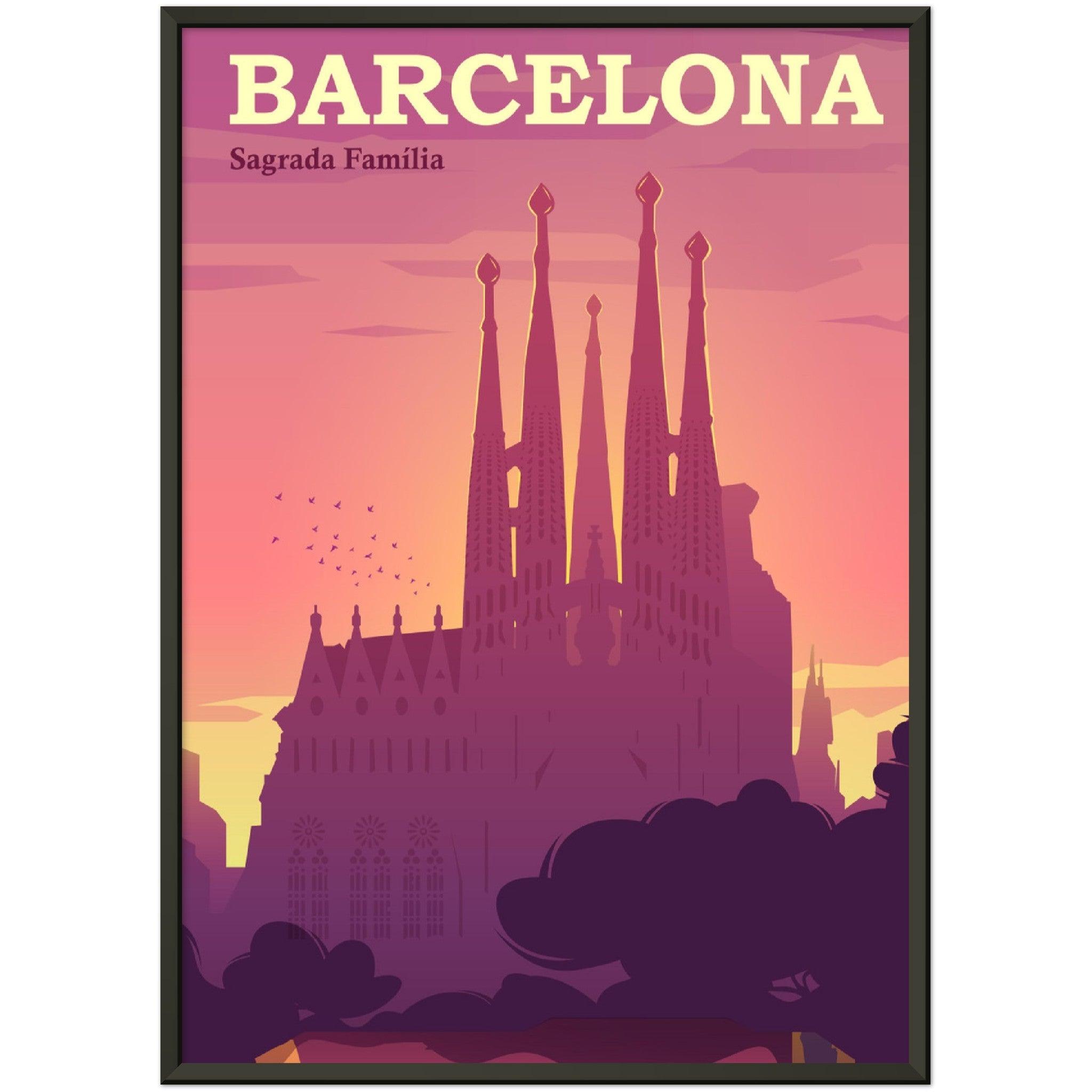 Barcelona Schönheitsposter - Hochwertige Druckqualität und luxuriöse Haptik! - Printree.ch Illustration, Poster, travel poster