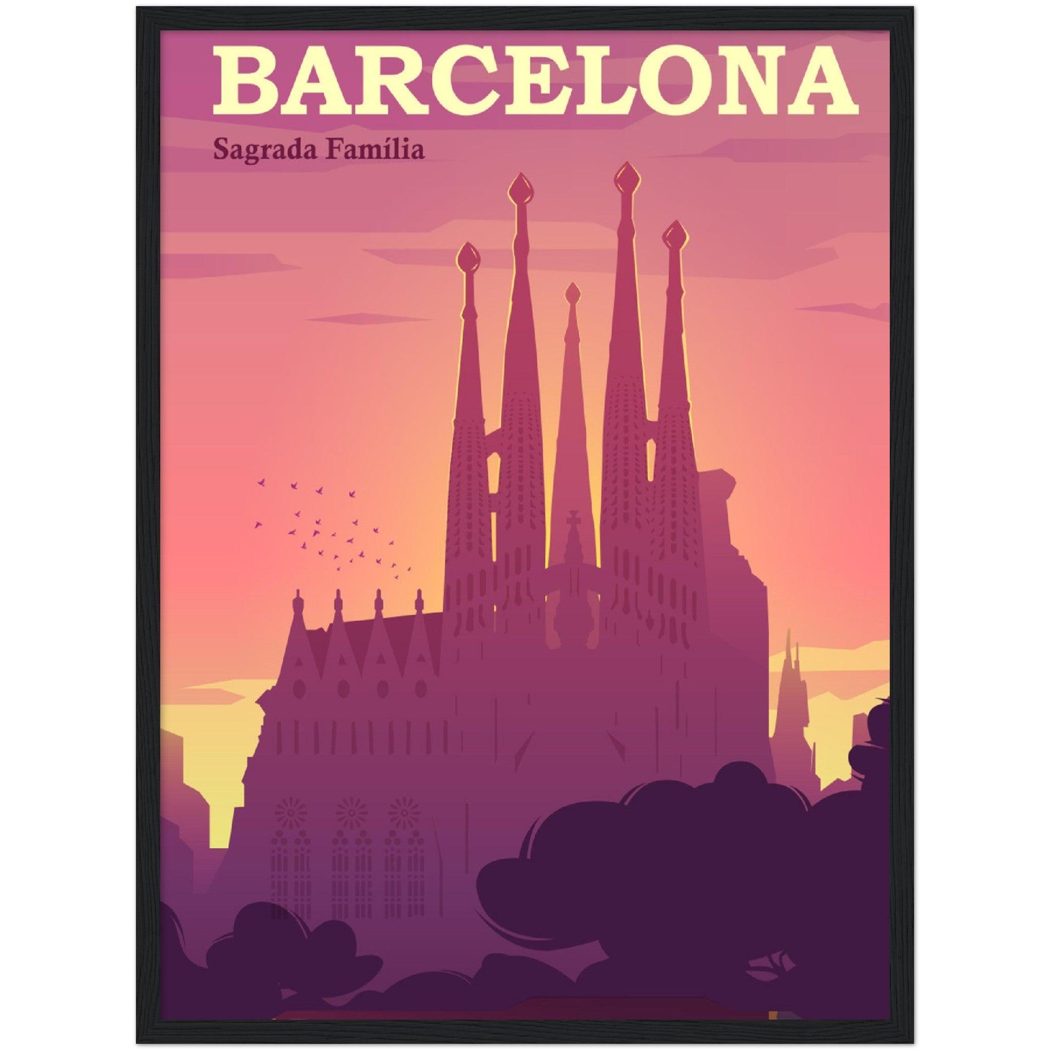 Barcelona Schönheitsposter - Hochwertige Druckqualität und luxuriöse Haptik! - Printree.ch Illustration, Poster, travel poster