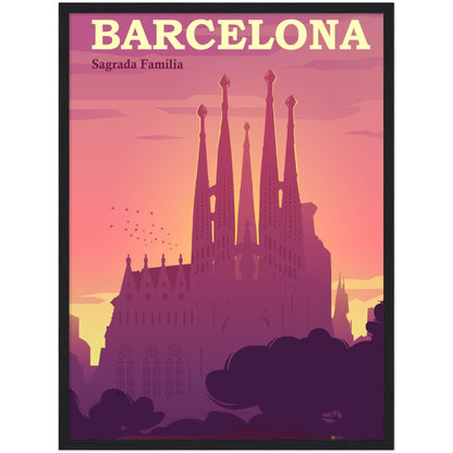 Barcelona Schönheitsposter - Hochwertige Druckqualität und luxuriöse Haptik! - Printree.ch Illustration, Poster, travel poster