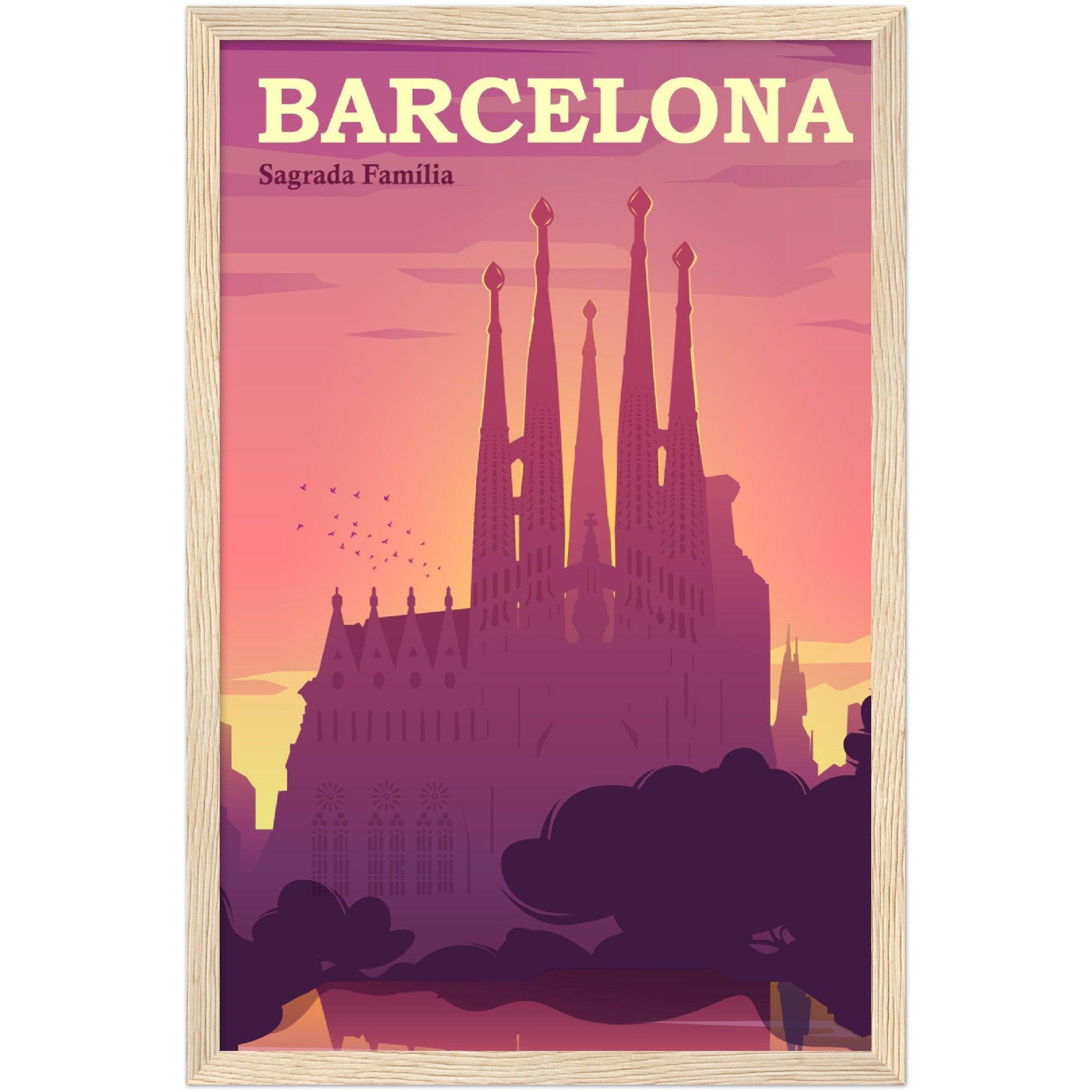 Barcelona Schönheitsposter - Hochwertige Druckqualität und luxuriöse Haptik! - Printree.ch Illustration, Poster, travel poster