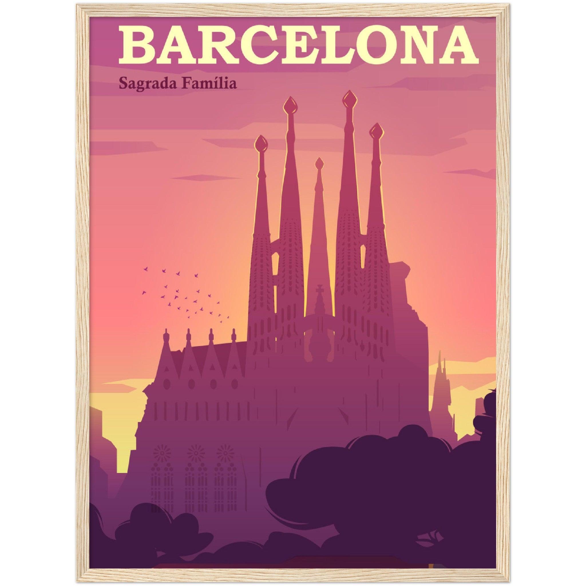 Barcelona Schönheitsposter - Hochwertige Druckqualität und luxuriöse Haptik! - Printree.ch Illustration, Poster, travel poster