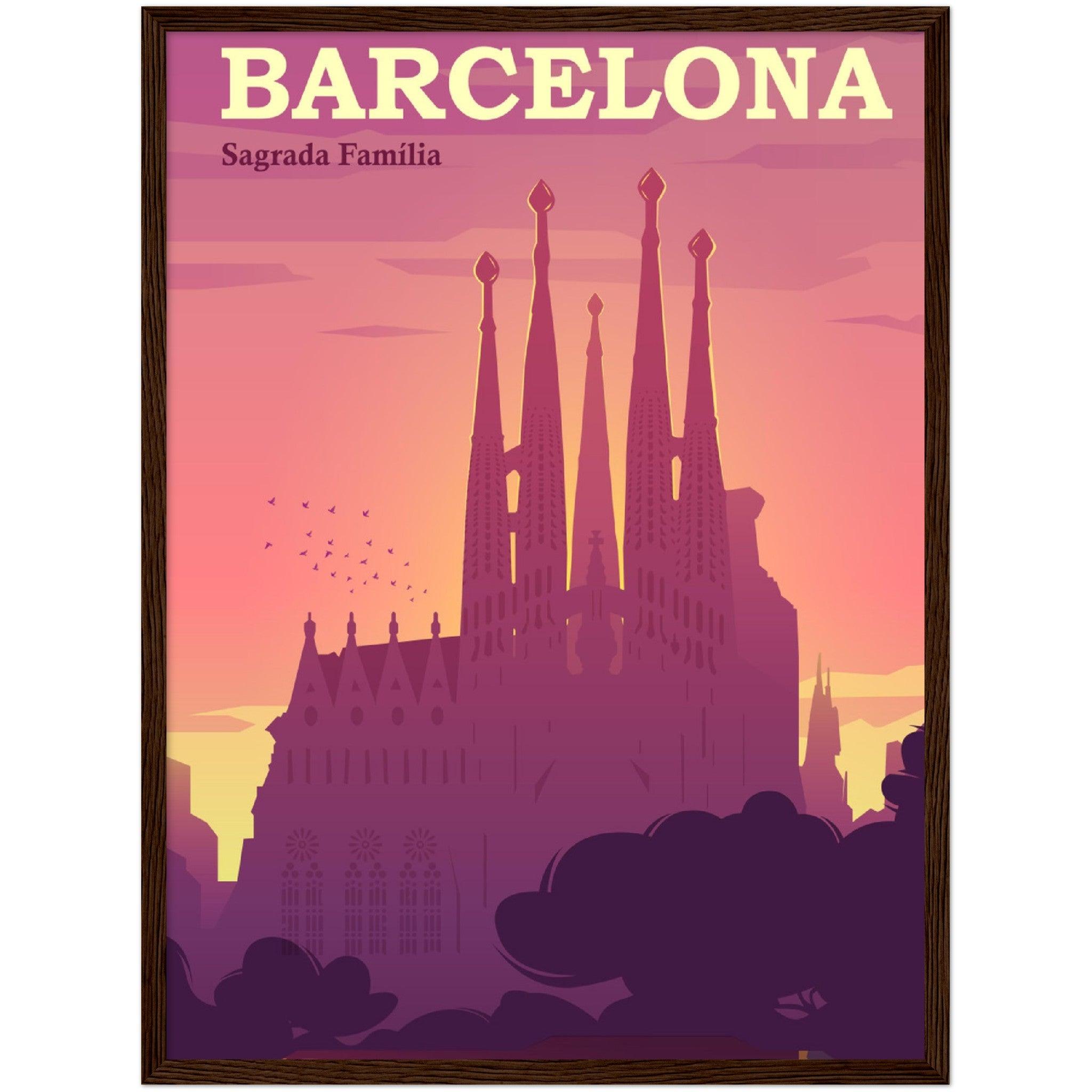 Barcelona Schönheitsposter - Hochwertige Druckqualität und luxuriöse Haptik! - Printree.ch Illustration, Poster, travel poster