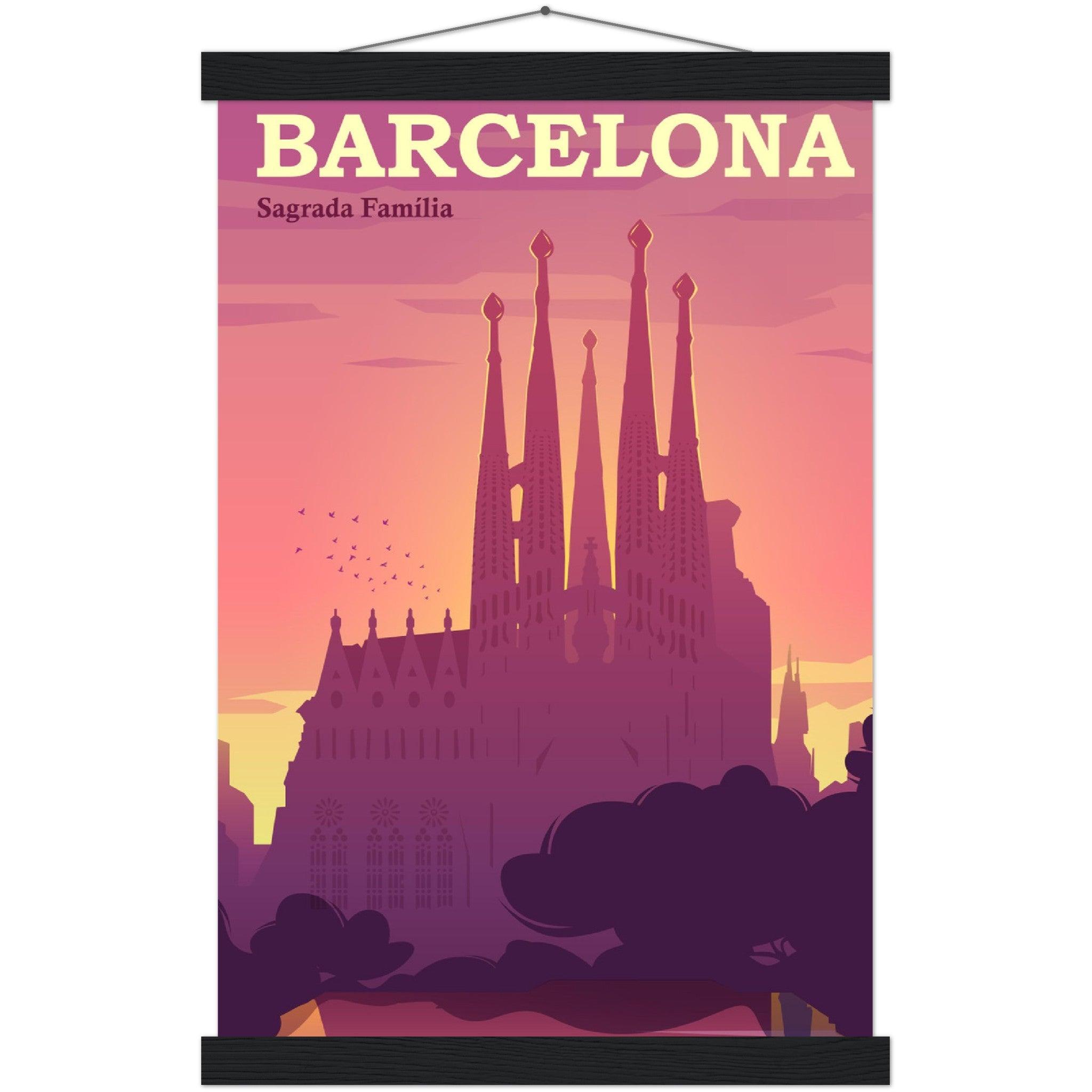 Barcelona Schönheitsposter - Hochwertige Druckqualität und luxuriöse Haptik! - Printree.ch Illustration, Poster, travel poster