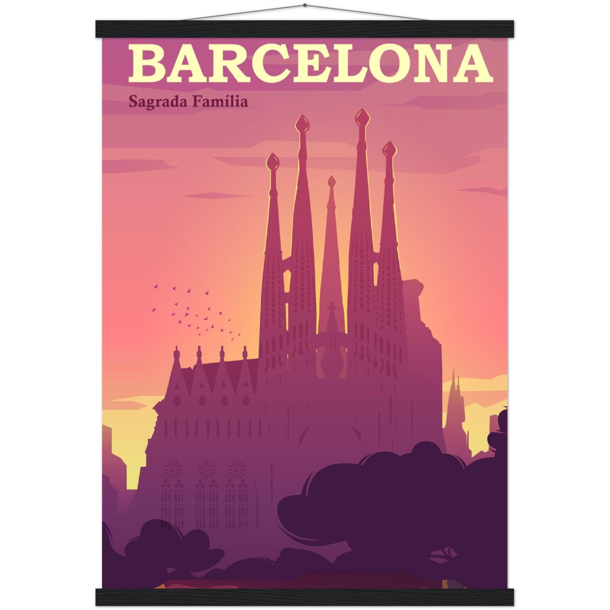 Barcelona Schönheitsposter - Hochwertige Druckqualität und luxuriöse Haptik! - Printree.ch Illustration, Poster, travel poster