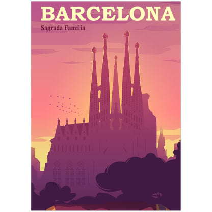 Barcelona Schönheitsposter - Hochwertige Druckqualität und luxuriöse Haptik! - Printree.ch Illustration, Poster, travel poster