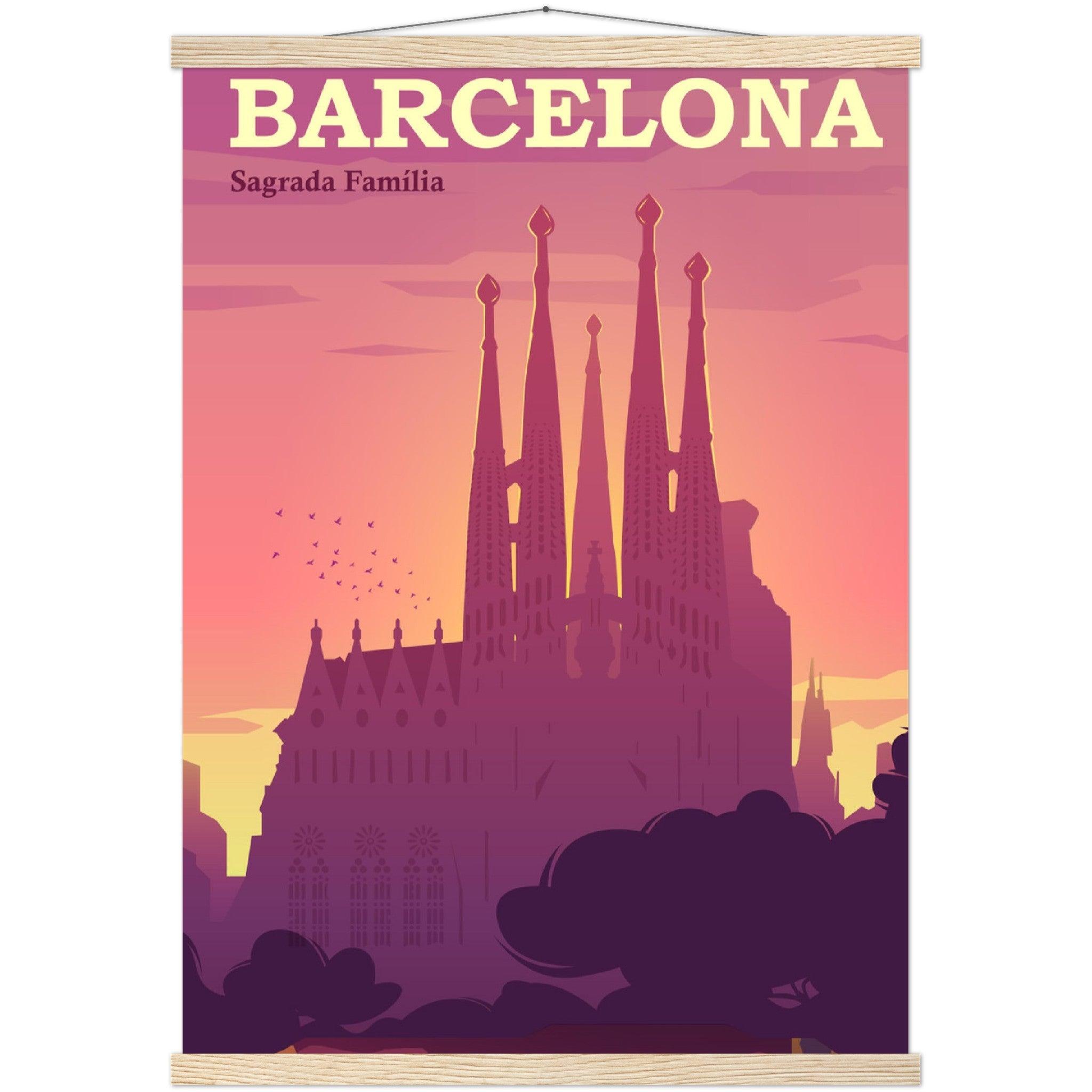 Barcelona Schönheitsposter - Hochwertige Druckqualität und luxuriöse Haptik! - Printree.ch Illustration, Poster, travel poster