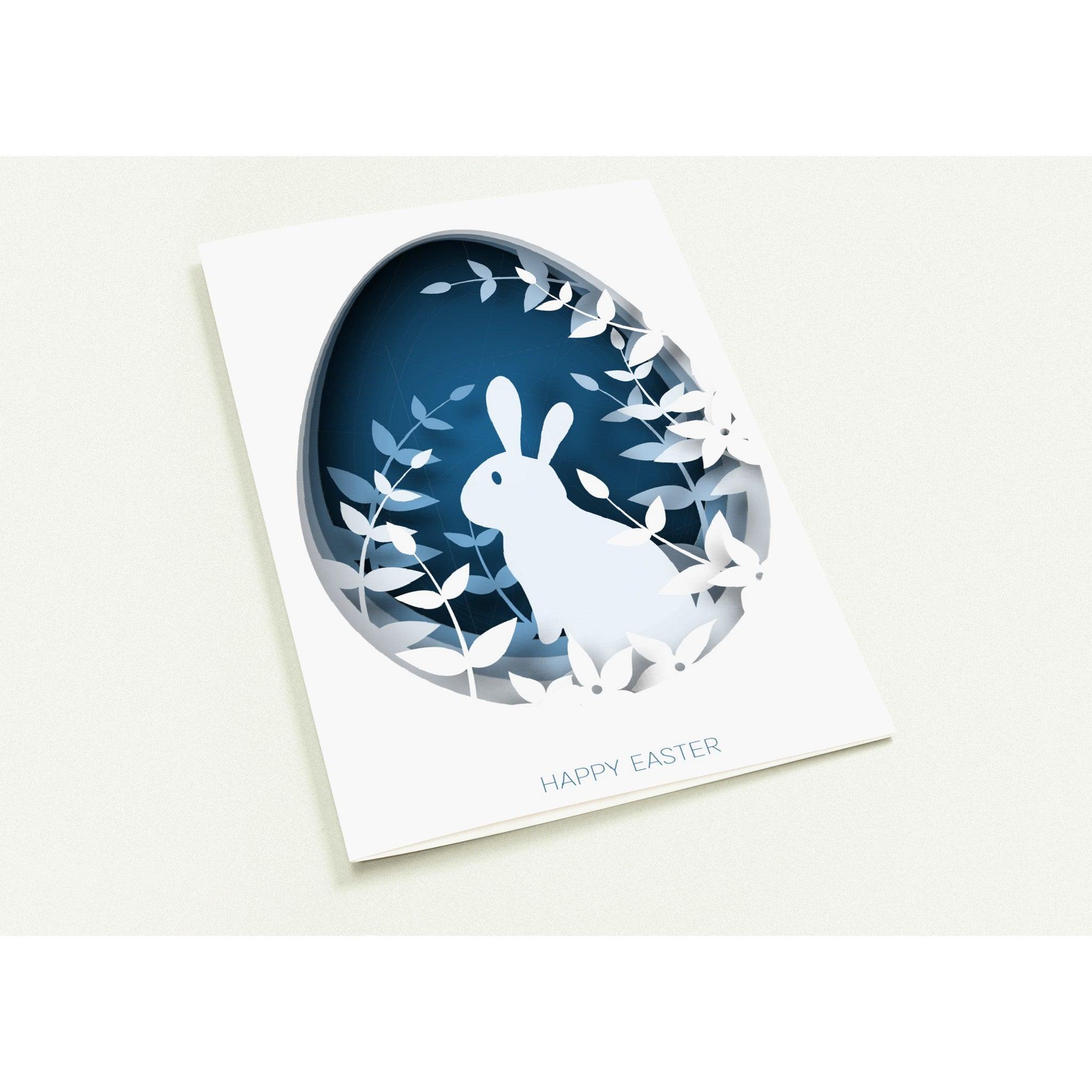 Blaue Ostern Set mit 10 Klappkarten - Printree.ch Karte, Karten, Ostern