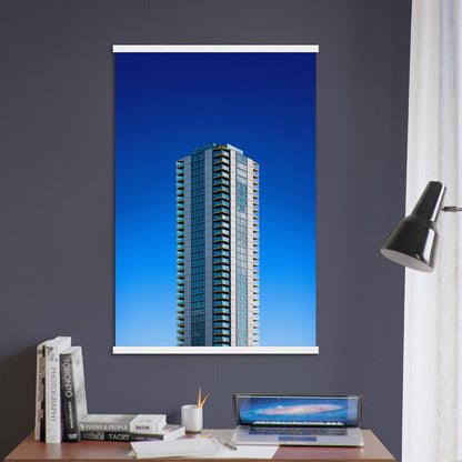 Blaues Hochhaus UNCLE Elephant and Castle - Printree.ch architecture, architekt, Architektur, Fotografie, gebäude, Minimal, minimalist, minimalistisch, pastel, pastell, Simone Hutsch, Unsplash