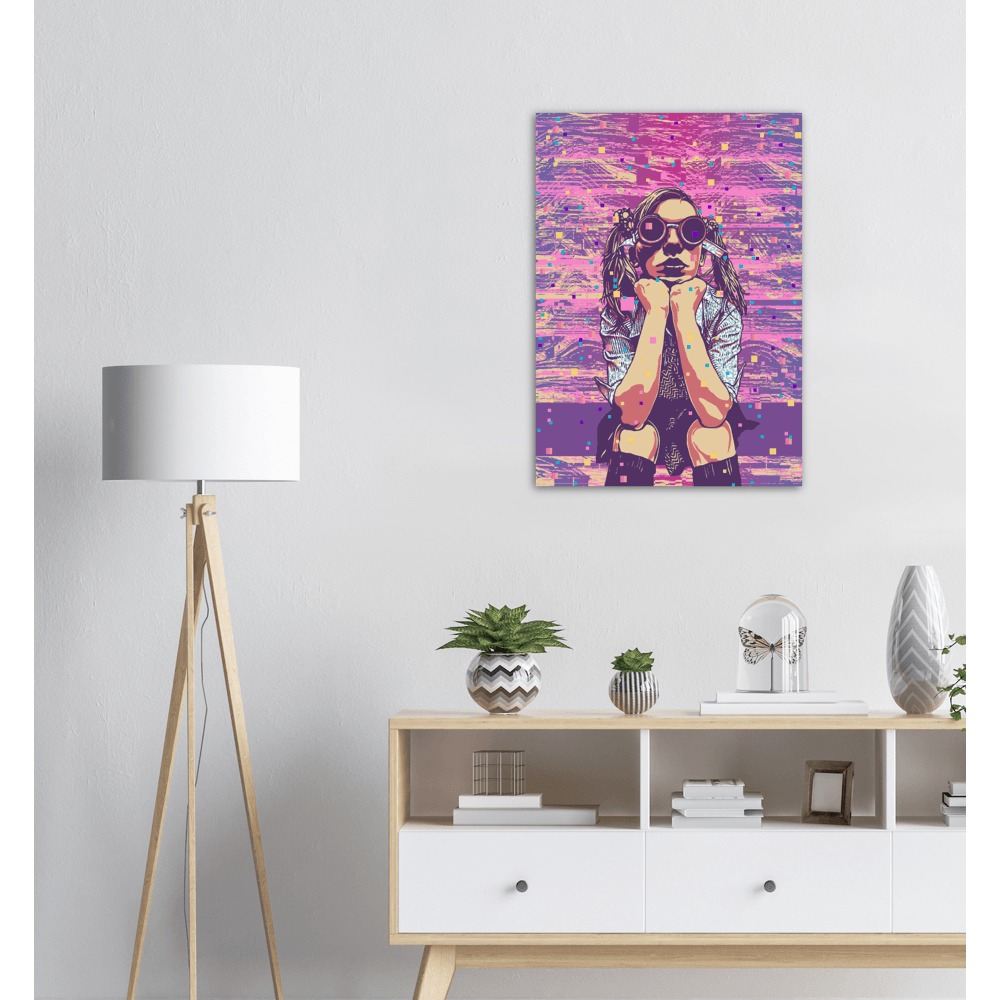 Cyberpunk-Meisterwerk: Das faszinierende Neo Girl Poster! - Printree.ch abstrakt, blau, cyberpunk, dekoration, disco, einhorn, farbe, flüssig, frau, Frauengesicht, gesicht, glamour, glühen, hintergrund, illustration, kunst, lebendig, lebhaft, licht, lila, mode, muster, mädchen, neon, ombre, rosa, schön, stil, weiblich, wirbel