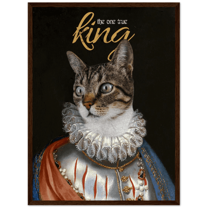 Der Königliche Katzenposter - Printree.ch bezaubernd, Cartoon, Charakter, Design, doodle, fröhlich, Gesicht, glücklich, Grafik, Haustier, heimisch, Illustration, isoliert, Karte, Katze, kitty, Krone, Kunst, Kätzchen, König, königlich, lustig, Luxus, niedlich, sitzend, Skizze, Spaß, Tier, Zeichnung