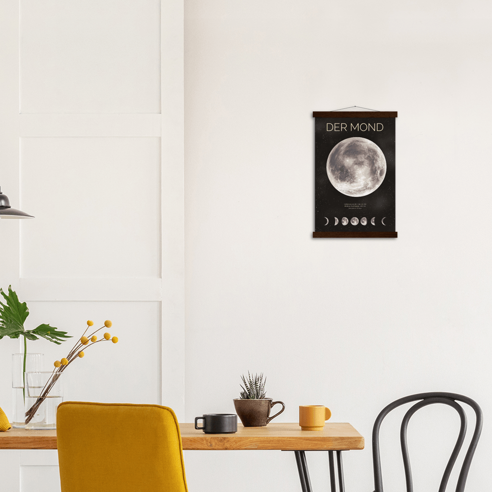 Der Mond - Printree.ch Astrologie, Astronomie, Dekoration, Foto, Fotografie, Himmel, Mond, Mondphasen, Nacht, Natur, Plakat, Poster, Weltraum