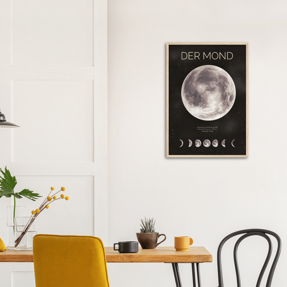 Der Mond - Printree.ch Astrologie, Astronomie, Dekoration, Foto, Fotografie, Himmel, Mond, Mondphasen, Nacht, Natur, Plakat, Poster, Weltraum