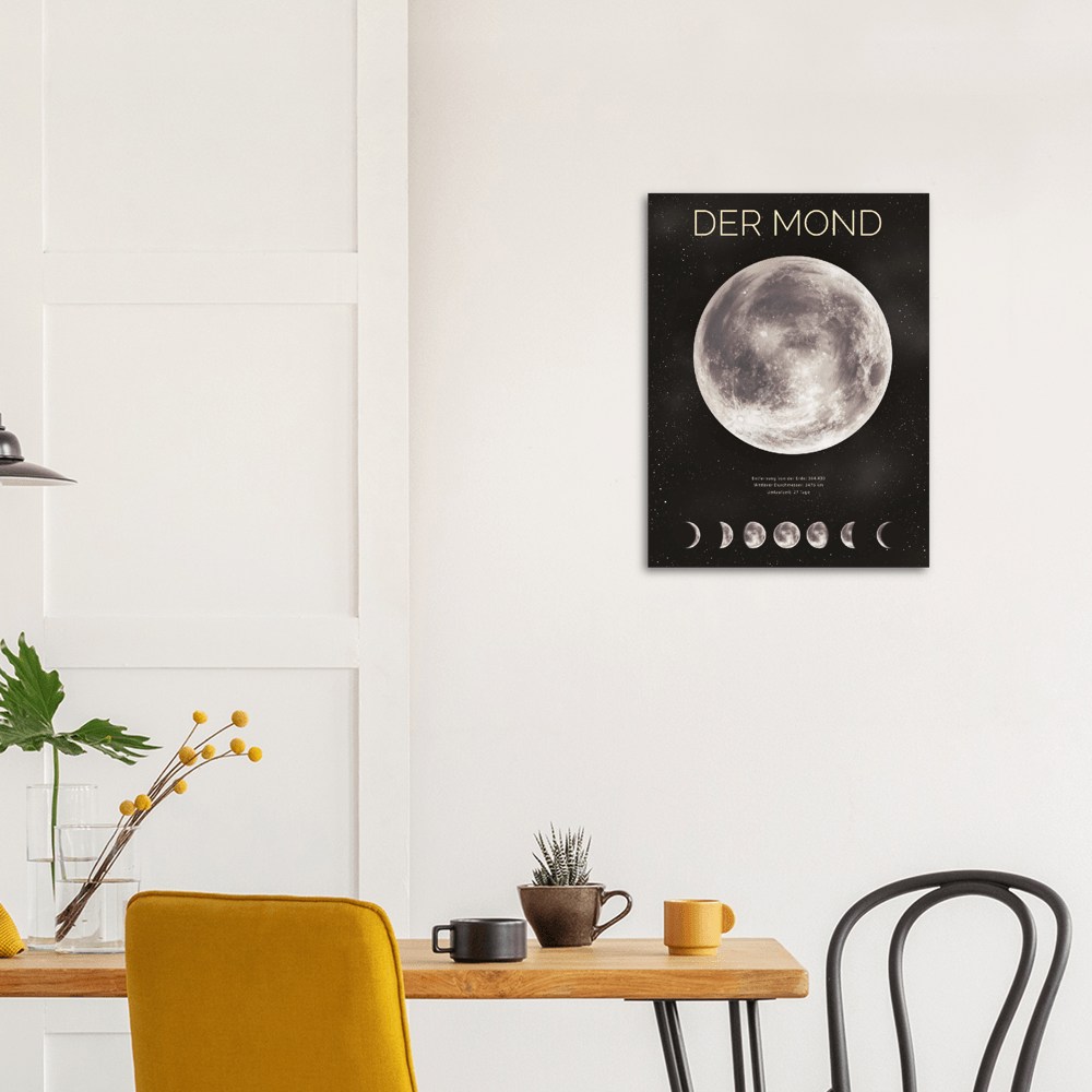 Der Mond - Printree.ch Astrologie, Astronomie, Dekoration, Foto, Fotografie, Himmel, Mond, Mondphasen, Nacht, Natur, Plakat, Poster, Weltraum