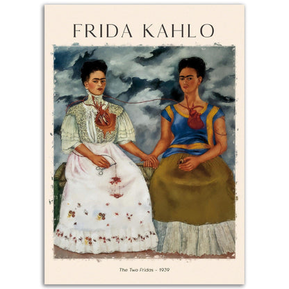 Die zwei Fridas Malerarbeiten von Frida Kahlo - Printree.ch abstrakte frauen, frau, Frauen, Kunst, Malen, Maler, Malerei, Meisterwerk