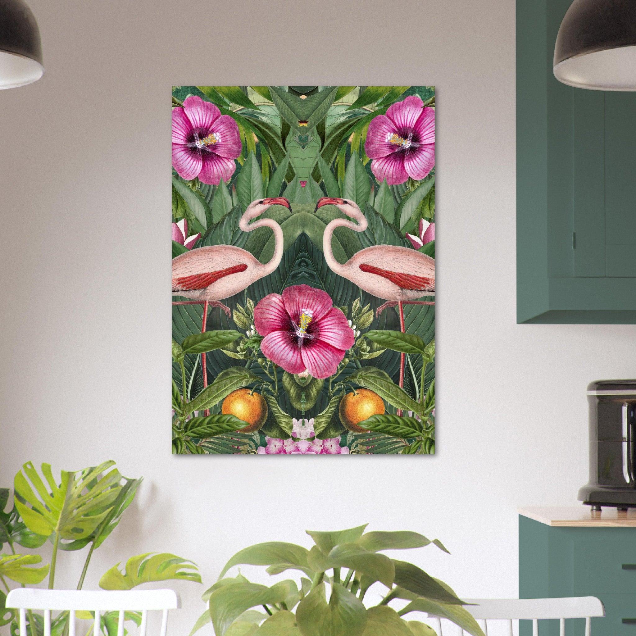 Ein Hauch von Eleganz: Symmetrische Flamingos - Andrea Haase - Printree.ch Andrea Haase, Vertikal