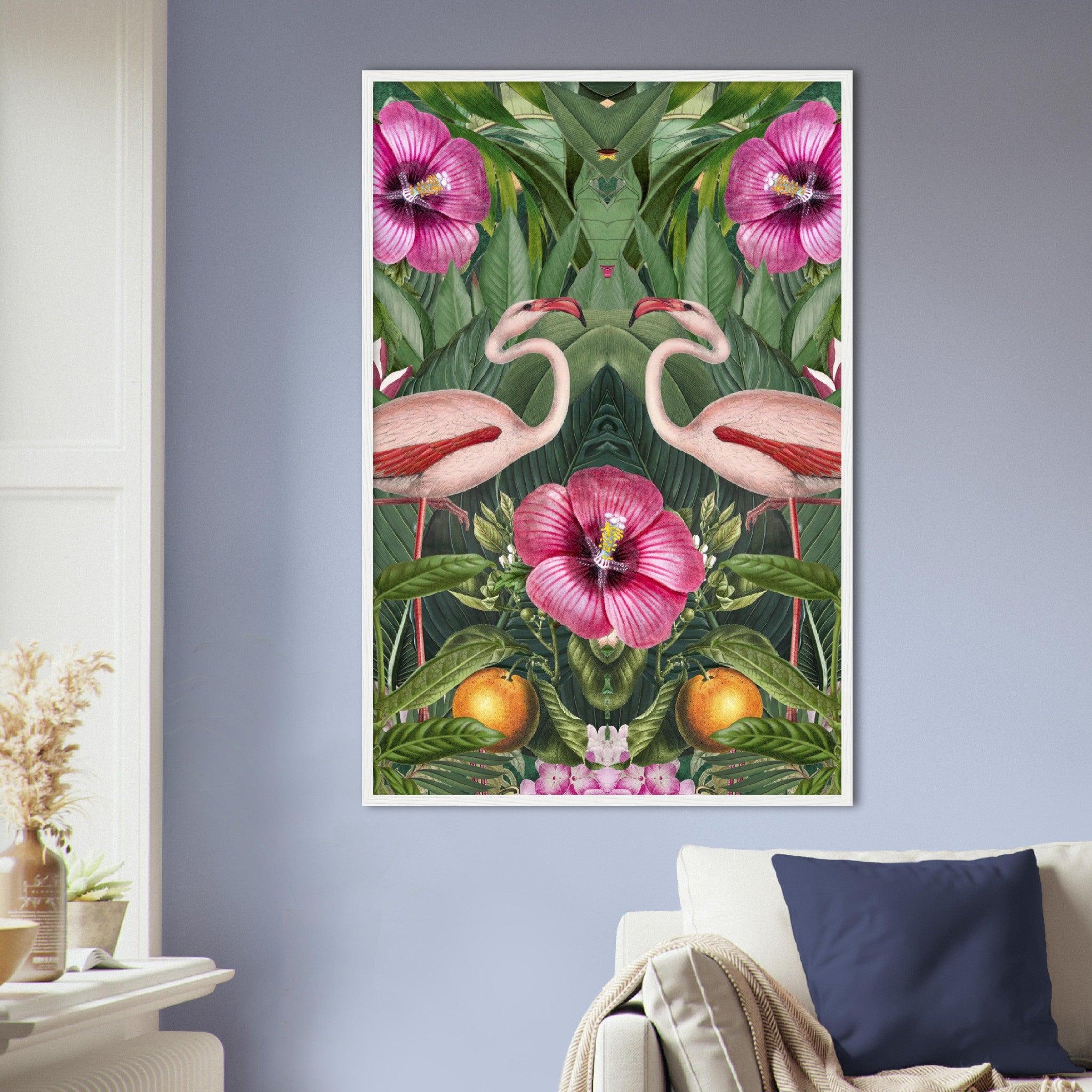 Ein Hauch von Eleganz: Symmetrische Flamingos - Andrea Haase - Printree.ch Andrea Haase, Vertikal