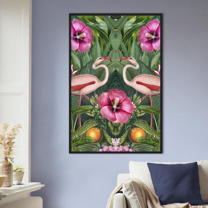 Ein Hauch von Eleganz: Symmetrische Flamingos - Andrea Haase - Printree.ch Andrea Haase, Vertikal