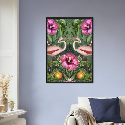 Ein Hauch von Eleganz: Symmetrische Flamingos - Andrea Haase - Printree.ch Andrea Haase, Vertikal