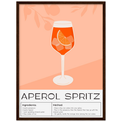 Elegantes Aperol Spritz Poster - Printree.ch alkohol, bar, blaue lagune, cocktail, eis, erfrischung, flüssigkeit, frisch, getränk, glas, hintergrund, illustration, isoliert, kalt, kirsche, lebensmittel, limette, limonade, martini, minze, obst, orange, pina colada, saft, sommer, süss, tropisch, wein, zitrone