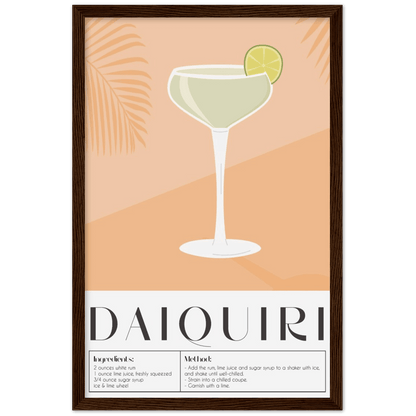 Elegantes Daiquiri-Poster in Museumsqualität - Printree.ch alkohol, bar, blaue lagune, cocktail, eis, erfrischung, flüssigkeit, frisch, getränk, glas, hintergrund, illustration, isoliert, kalt, kirsche, lebensmittel, limette, limonade, martini, minze, obst, orange, pina colada, saft, sommer, süss, tropisch, wein, zitrone