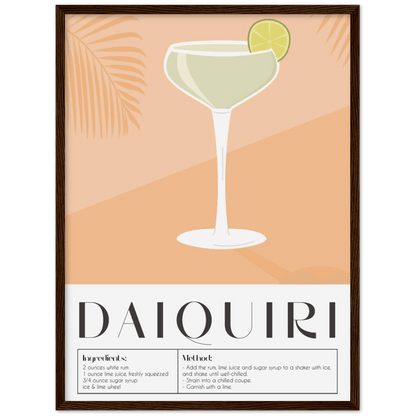 Elegantes Daiquiri-Poster in Museumsqualität - Printree.ch alkohol, bar, blaue lagune, cocktail, eis, erfrischung, flüssigkeit, frisch, getränk, glas, hintergrund, illustration, isoliert, kalt, kirsche, lebensmittel, limette, limonade, martini, minze, obst, orange, pina colada, saft, sommer, süss, tropisch, wein, zitrone