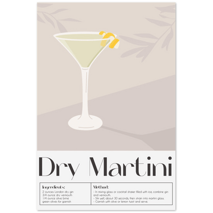 Elegantes Dry Martini Poster - Printree.ch alkohol, alkoholisch, bar, blaue lagune, club, cocktail, dekoration, eis, erfrischend, erfrischung, flüssig, flüssigkeit, frisch, garnierung, getränk, gin, glas, hintergrund, illustration, isoliert, kalt, kirsche, klassisch, kühl, lebensmittel, limette, limonade, martini, minze, obst, olive, orange, pina colada, restaurant, saft, schmutzig, sommer, süss, trocken, tropisch, wein, weiss, wermut, wodka, zitrone