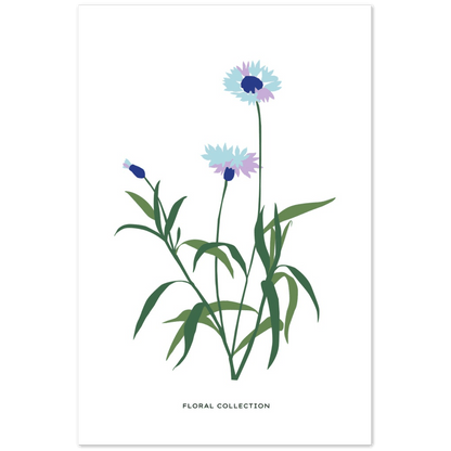 Elegantes Himmelblau Poster - Printree.ch abstrakt, Aquarell, blau, Blume, botanisch, dekorativ, elegant, Farbe, floral, Frühling, Garten, handgezeichnet, Hintergrund, Illustration, Kunst, künstlerisch, Laub, Malerei, Natur, Pflanze, schön, Sommer, Strauss, Textur, weiss, Wiese, wild, Zweig